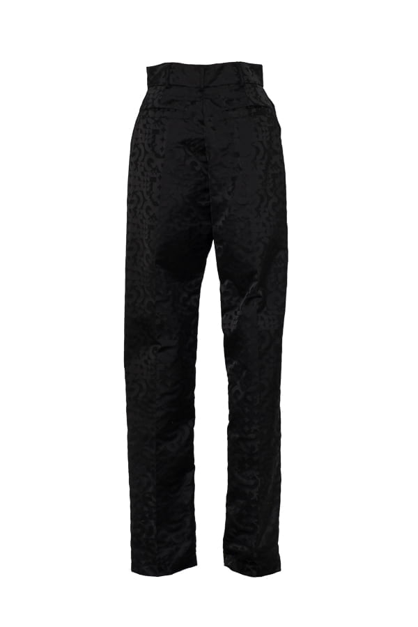 Calça Reta Havza De Jacquard Preto Halidi