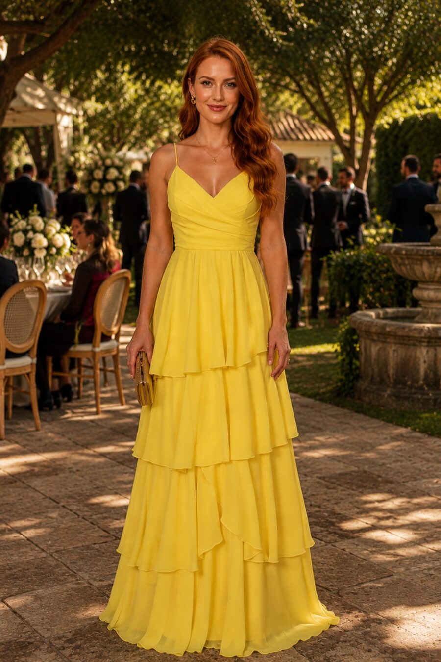 Vestido de Festa Amarelo Fox