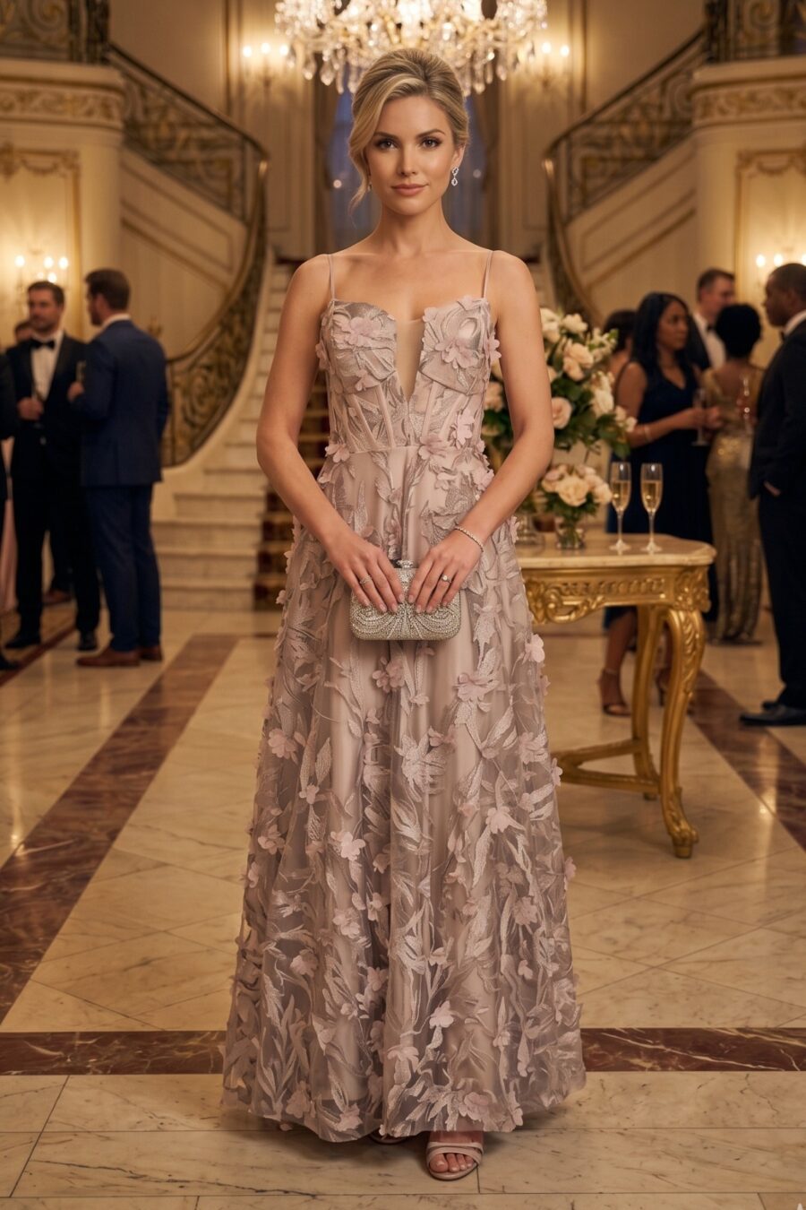 Vestido de Festa Rose Kate Koss