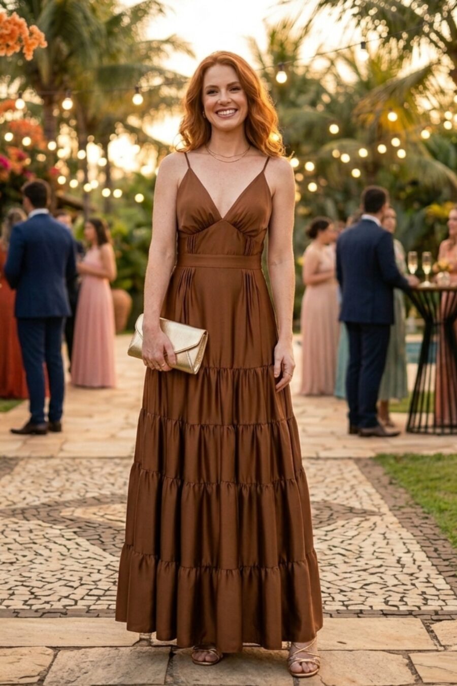 Vestido de Festa Terracota Kelly