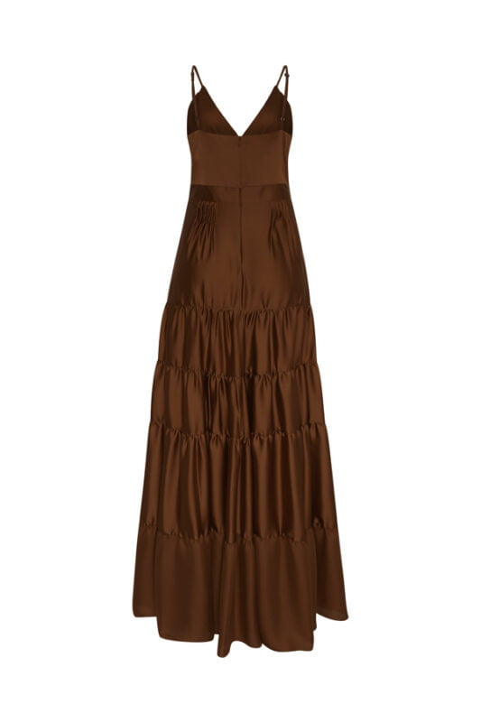 vestido de festa terracota kelly