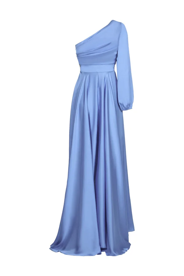 Vestido de festa azul serenity queen