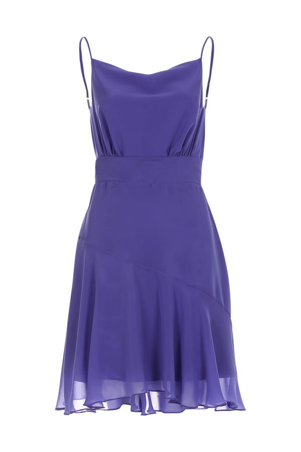 Vestido de festa curto azul summer fresh