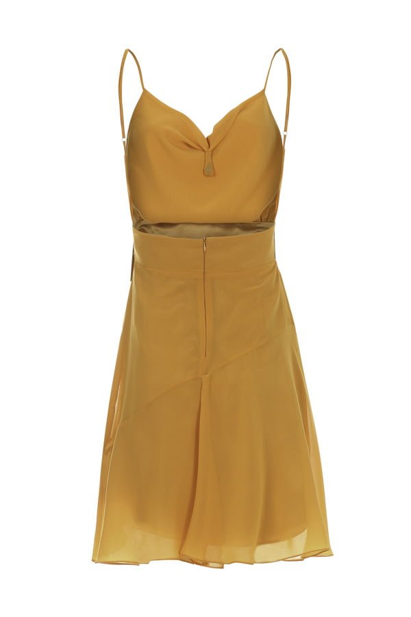 Vestido de festa curto summer fresh amarelo