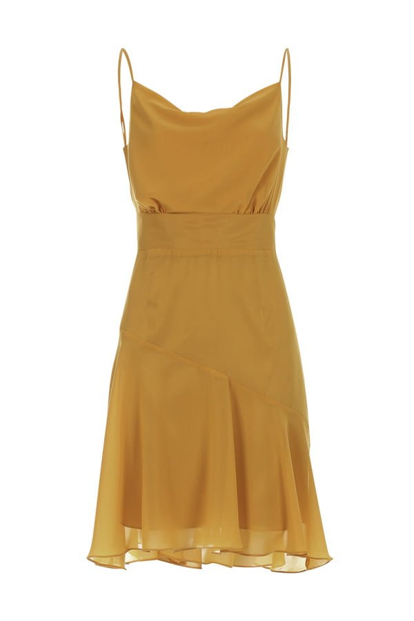 Vestido de Festa Curto Summer Fresh amarelo