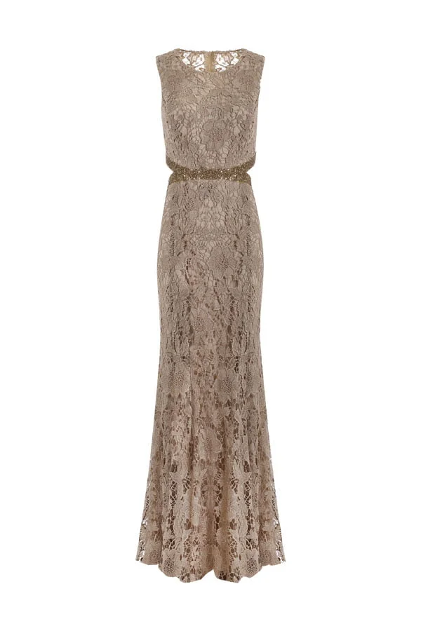 Vestido de festa longo cor dourado modelo Luna