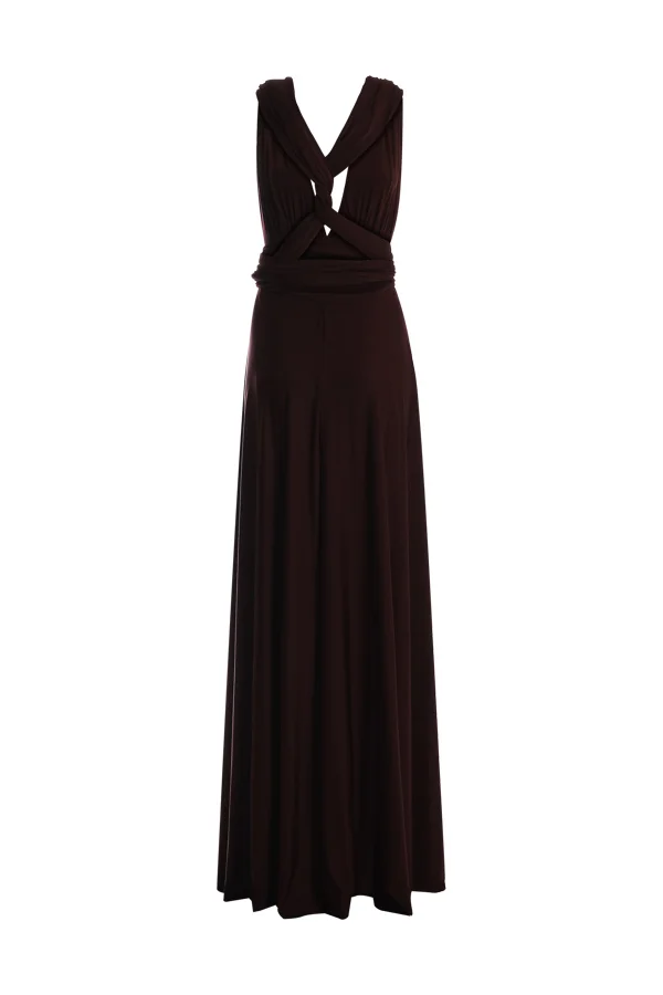 Vestido de festa marsala multi cleo