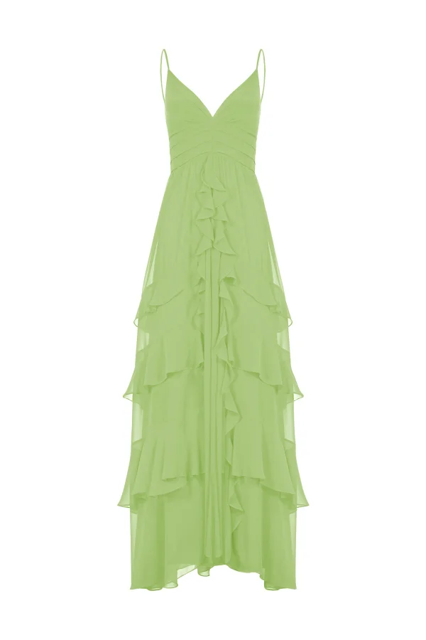 Vestido de festa para casamentos verde acqua