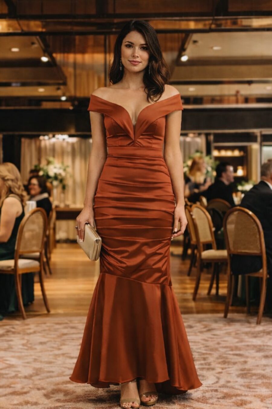 Vestido de Festa Vermelho Modelo Teca Azzis