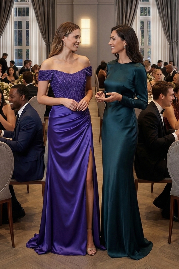 Vestido de festa longo com fenda na cor azul beyonce perfeito para madrinha de casamento ou formatura