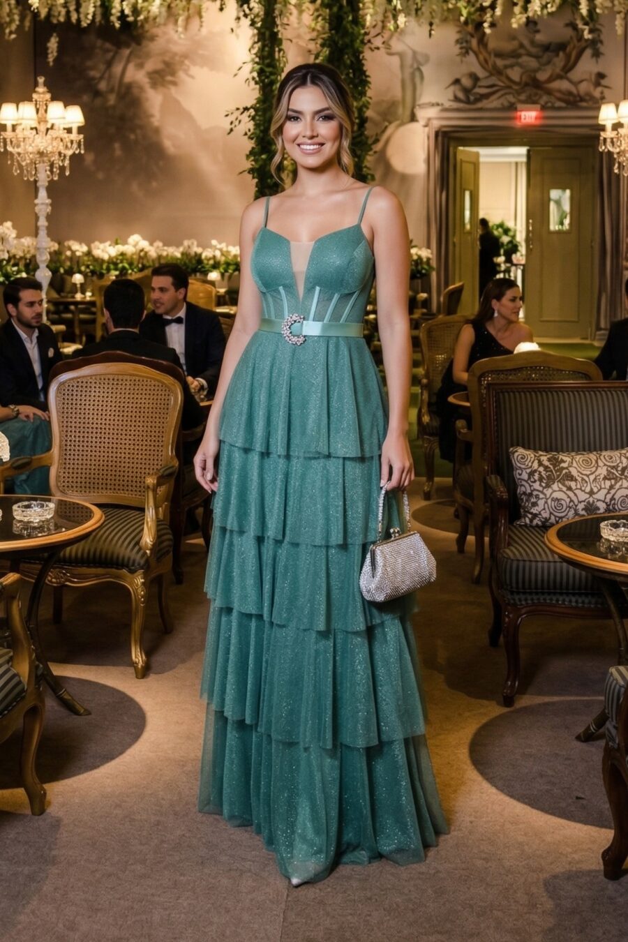 Vestido de Festa Verde Oliva Spicy