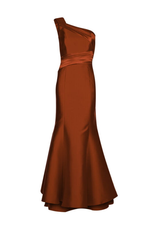 Vestido de festa sereia na cor vermelho, modelo Centurion em zibeline