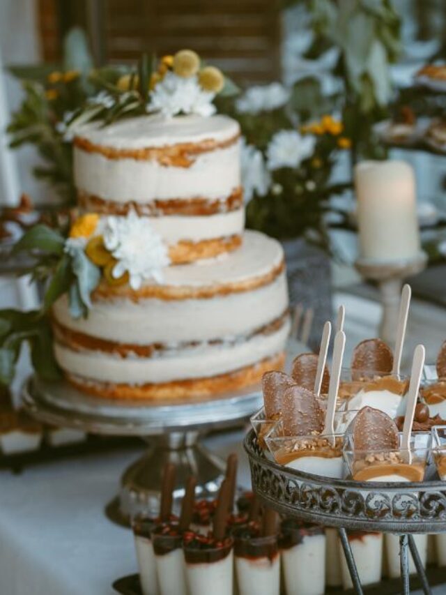 Mesa de doces de casamento.
