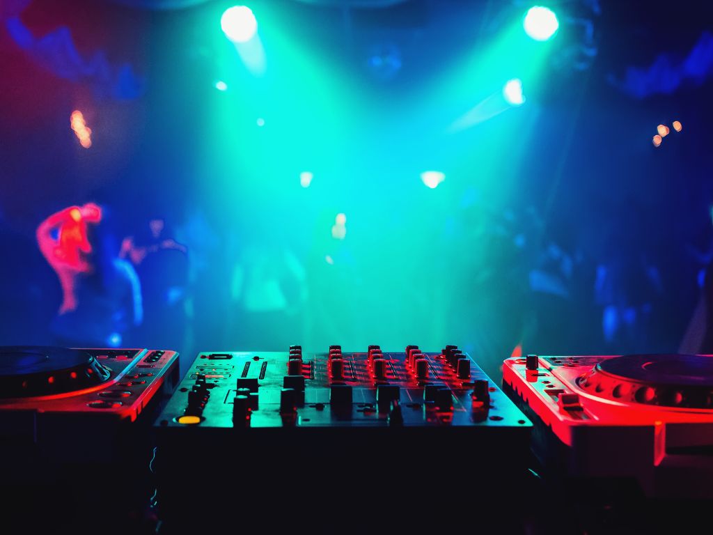 luzes na pista de dança