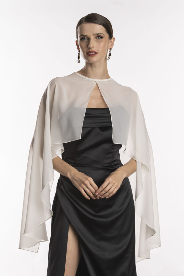 Capa echarpe de festa Mônaco na cor Off White