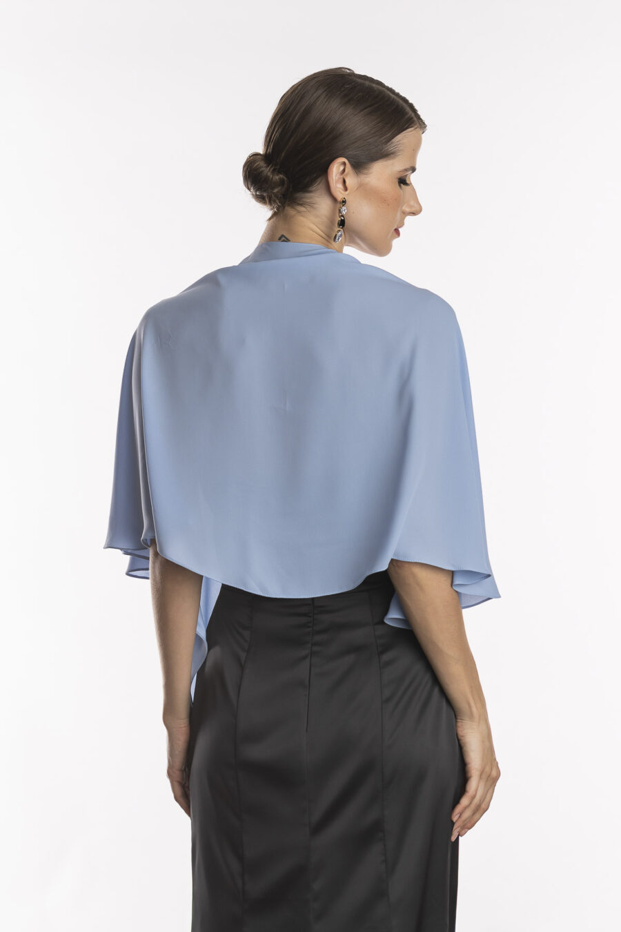 Echarpe para vestido de festa anne cor azul serenity.