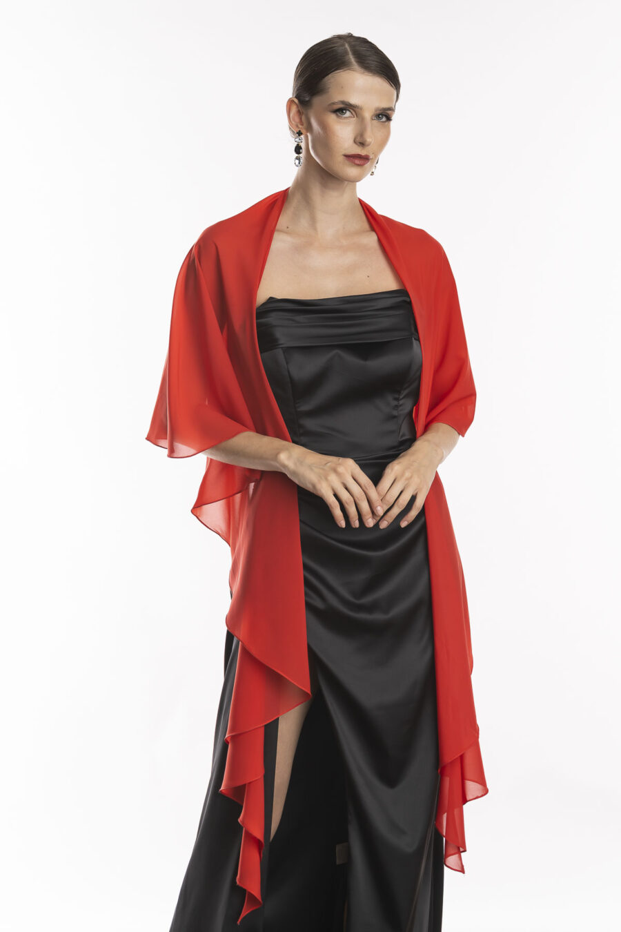 Echarpe de festa eleonora cor vermelho