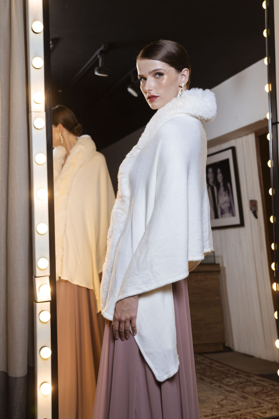 pelerine de festa off white brailoche