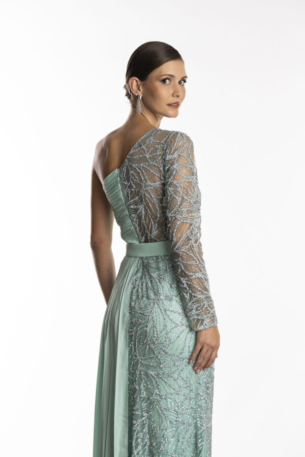 Vestido de festa acqua shine