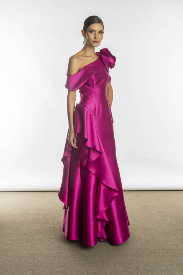 Vestido de festa cor fucsia fusion