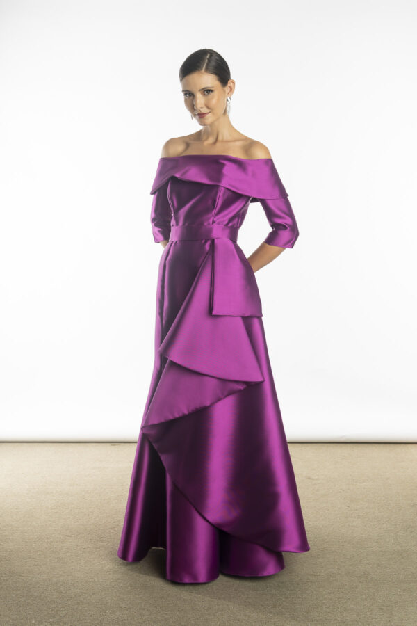 Vestido de festa na cor fúcsia diva belle.