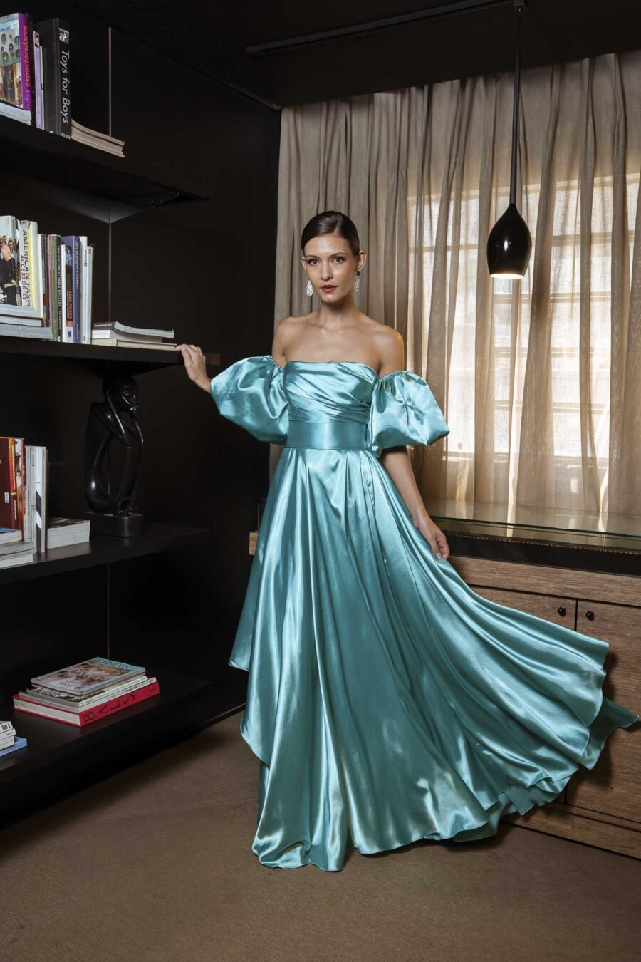 Vestido festa verde menta veridiana morgan