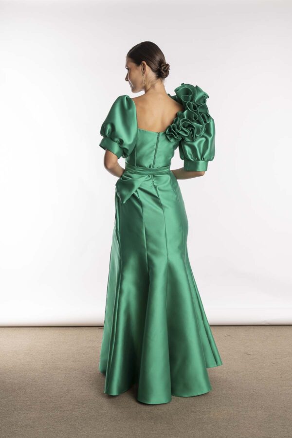 Costas do vestido festa verde oliva isa fiorentino