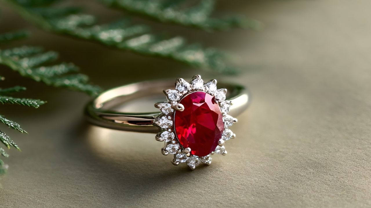 anel de rubi