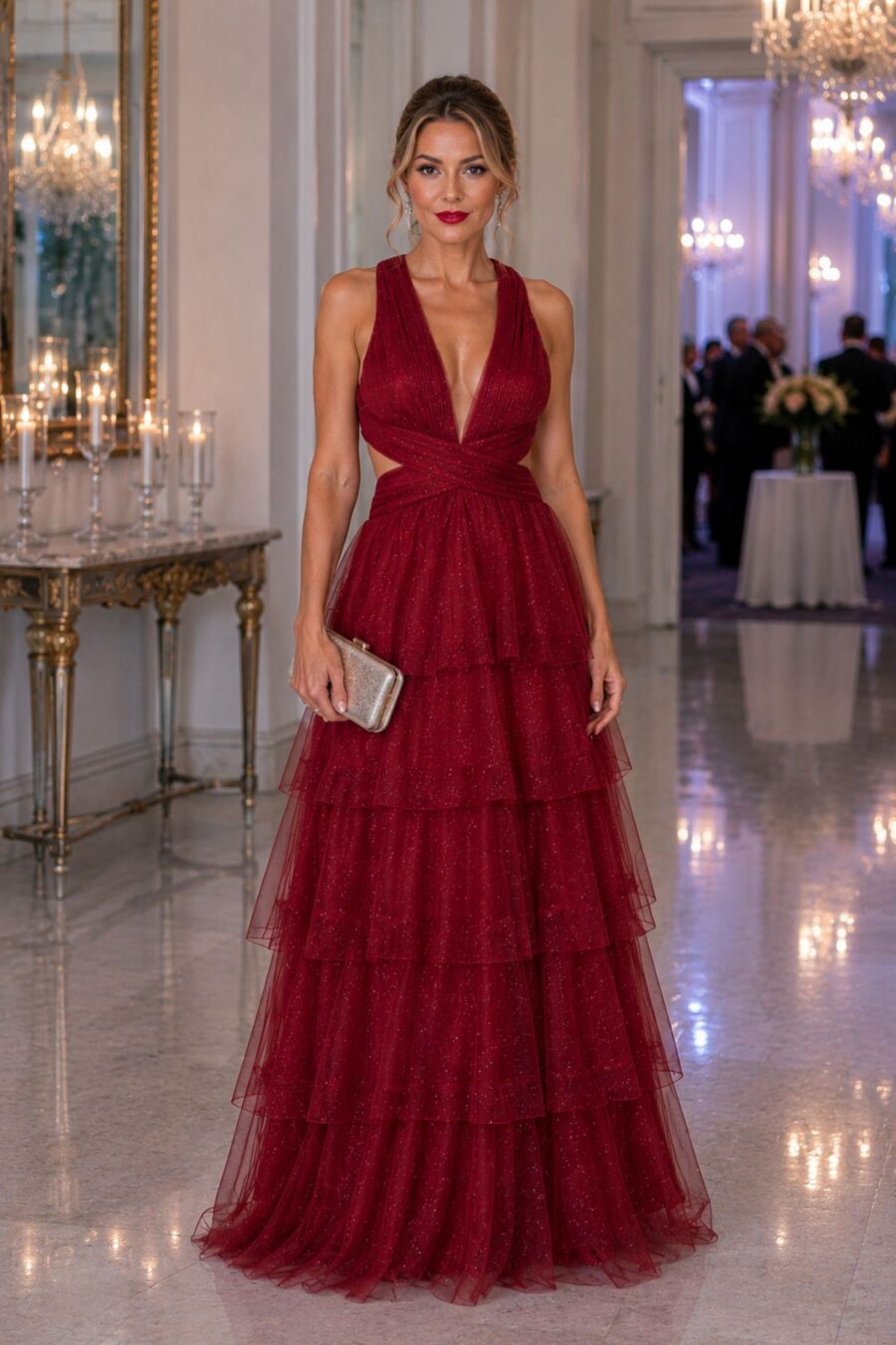 Vestido de Festa Marsala Tucci