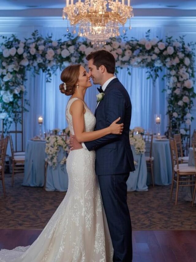 Como criar uma decoração de casamento azul serenity