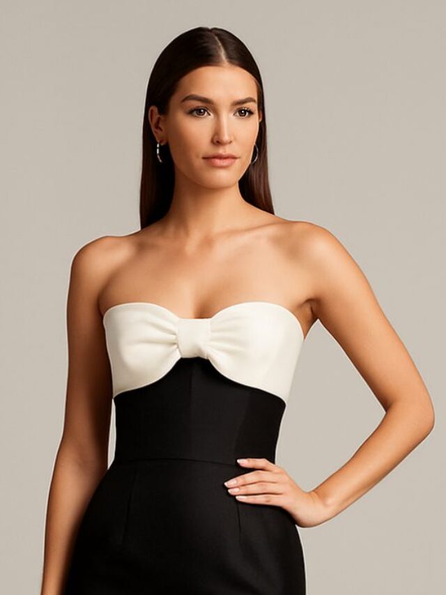 5 Opções de vestido preto e branco para um visual marcante