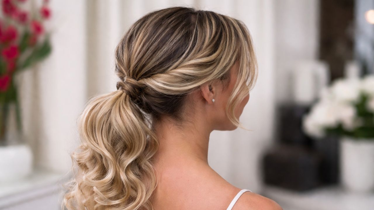 pentnado Rabo de Cavalo com Mechas Torcidas e Volume