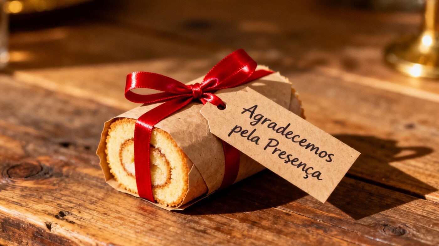 lembracinha de casamento de bolo de rolo 