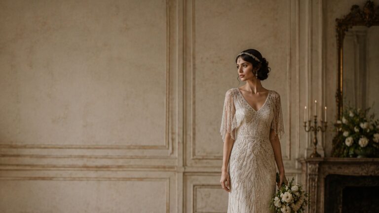 noiva com vestido vintage