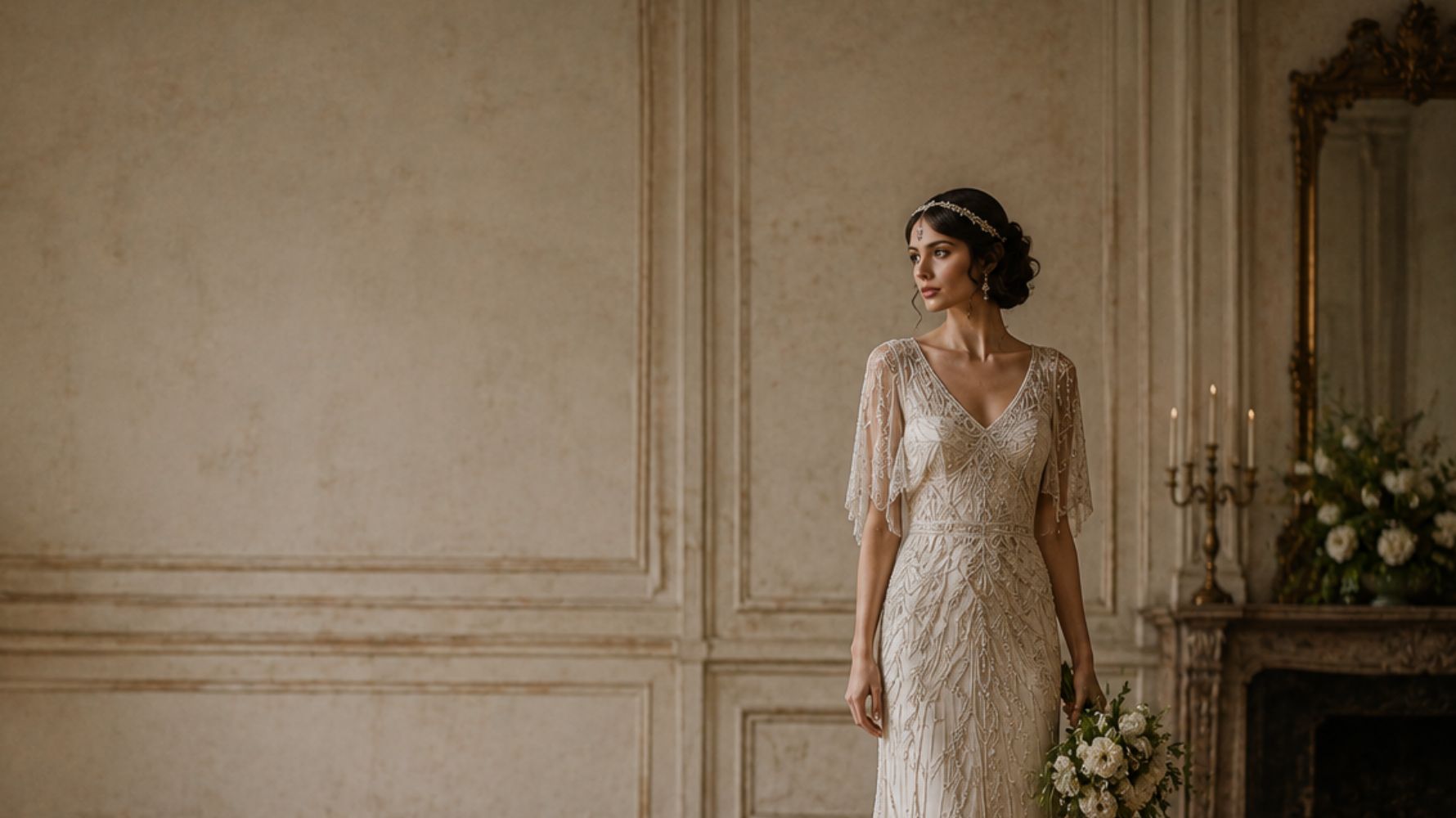 noiva com vestido vintage