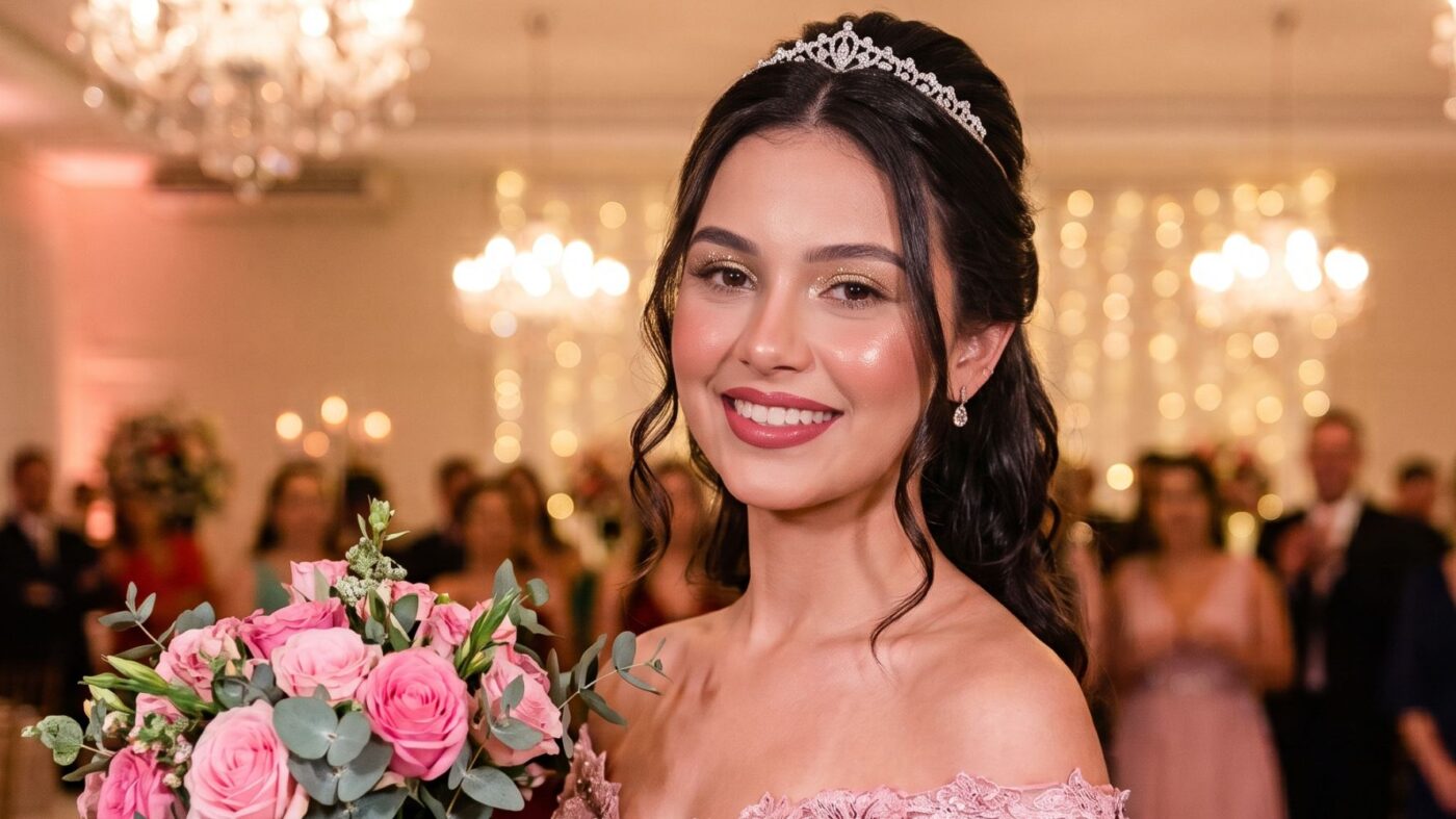 maquiagem de debutante efeito verão